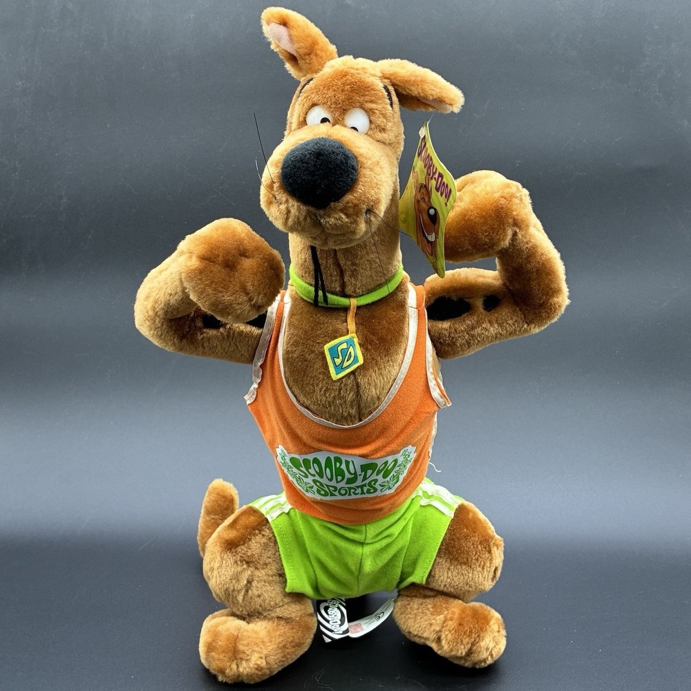 Vintage 2001 Cartoon Network Scooby-Doo Sports Plush 20" Stuffed Animal NWT